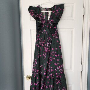 Purple floral Sugarlips Midi Dress Sz M